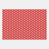 Red White Polka Dot Geschenkpapier Set (Vorderseite)