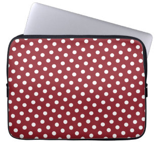 Red & White Polka Dot Laptop-Sieb Laptopschutzhülle
