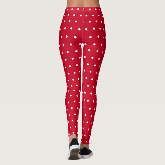 Red White Polka Dot Leggings (Rückseite)