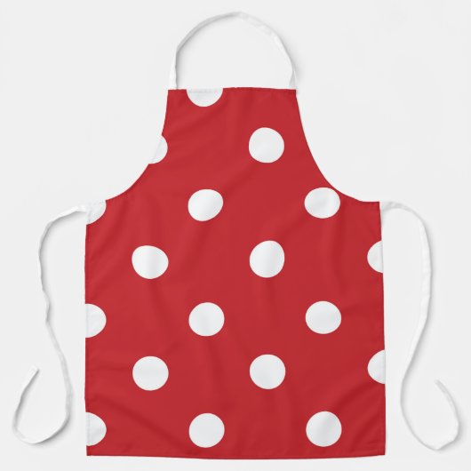 Red White Polka dot Schürze (Vorderseite)