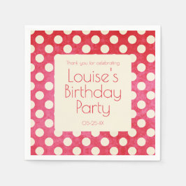 Red White Polka Dot Serviette