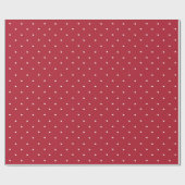 Red White Polka Dot Weihnachten Geschenkpapier (Flach)