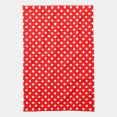 Red White Polka Dots Design Geschirrtuch (Vertikal)