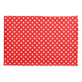 Red White Polka Dots Design Kissenbezug (Rückseite)