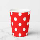 Red White Polka Dots Design Pappbecher (Rechts)