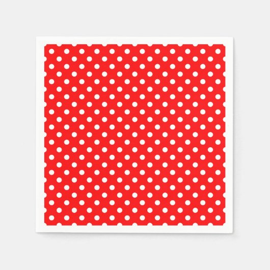 Red White Polka Dots Design Serviette (Vorderseite)