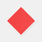 Red White Polka Dots Design Serviette (Ecke)