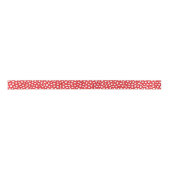 Red White Polka Dots Holidays Weihnachten Satinband (Vorderseite)