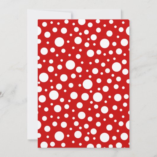 Red White Polka Dots Ladybug Frame Kindergeburtsta Einladung (Rückseite)