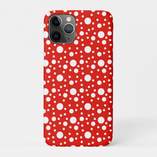 Red White Polka Dots Spot Case-Mate iPhone Hülle (Rückseite)