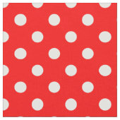 Red White Polka Dots Textile Stoff (Nahaufnahme)