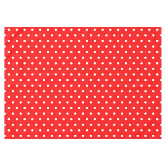 Red White Polka Dots Tischdecke (Vorderseite (Horizontal))