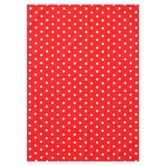 Red White Polka Dots Tischdecke (Vorderseite)