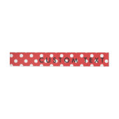 Red & White Polka Dots umkreisen Labels Rundum-Adressaufkleber (Person)
