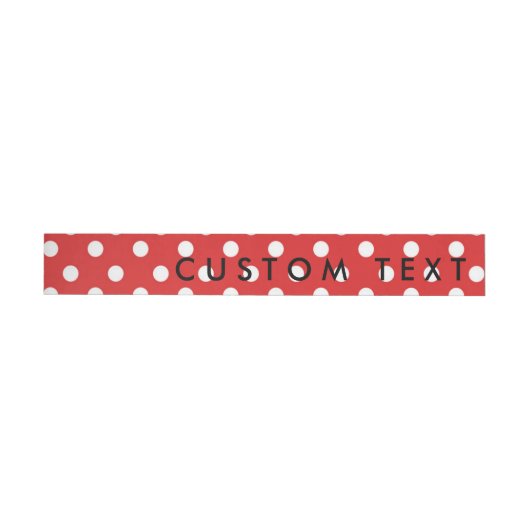 Red & White Polka Dots umkreisen Labels Rundum-Adressaufkleber (Person)