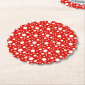 Red White Polka Dots Untersetzer (angewinkelt)