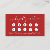 Red white ql-Geschäftslogo Treuekarte (Vorderseite)