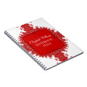 Red White Regal Decor Lace Notebook Notizblock (Rechte Seite)
