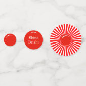 Red White Rising Sun Abschluss Table Confetti Konfetti (Rückseiten)