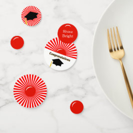 Red White Rising Sun Abschluss Table Confetti Konfetti