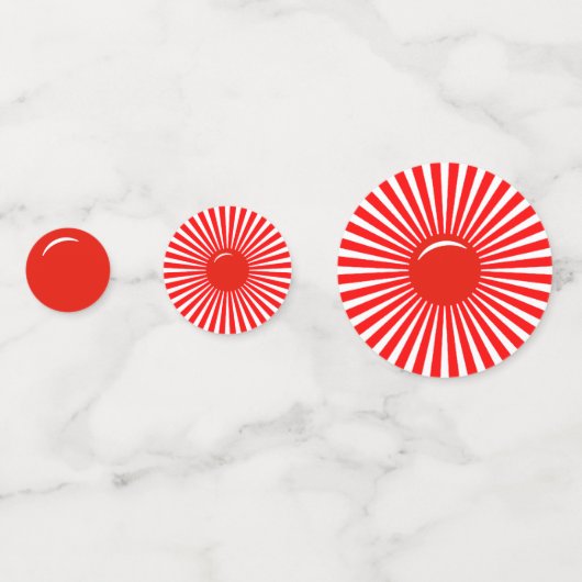 Red White Rising Sun Table Confetti Konfetti (Vorderseiten)