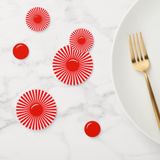 Red White Rising Sun Table Confetti Konfetti (Gruppe)
