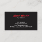 Red White Roofing House Climber Business Card Visitenkarte (Rückseite)
