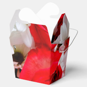 Red-White-Rose-Daisies-NEHMEN SIE DIE FAVOR BOX AU Geschenkschachtel