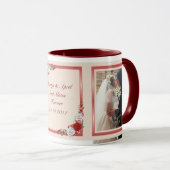 Red & White Roses Paare Ringer Tasse (VorderseiteRechts)