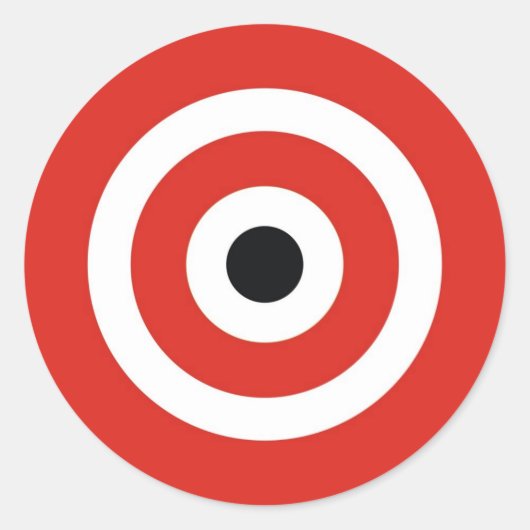 RED WHITE RUNDER AUFKLEBER (Vorderseite)