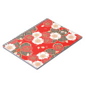 Red & White Sakura Japanischer Kimono Notizblock (Linke Seite)