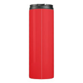 Red White Script Custom Name Thermal Tumbler Thermosbecher (Rückseite)