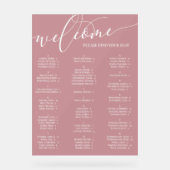 Red White Script Willkommens-Seekarte für jedes Er Acrylschild (Vorderseite)