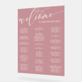 Red White Script Willkommens-Seekarte für jedes Er Acrylschild (Winkel)