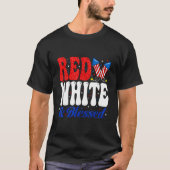 Red White segnete 4. Juli Patriotic T-Shirt (Vorderseite)