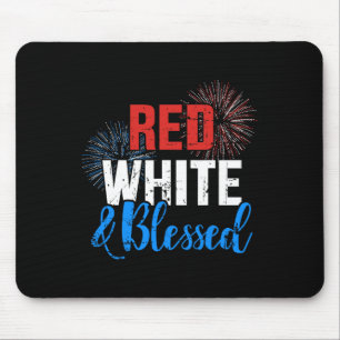 Red White segnete für Unabhängigkeitstag am 4. Mousepad