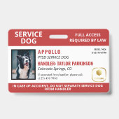 Red White Service Dodge-Logo und Foto-ID Ausweis (Vorderseite)