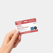 Red White Service Dog 2 Logos Keine Foto-ID Ausweis (Handheld)