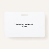 Red White Service Dog 2 Logos Keine Foto-ID Ausweis (Rückseite)