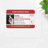Red White Service Dog Logo & Photo ID (Schreibtisch)