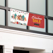 Red White Simple Christmas Sale Outdoor Banner (Äußeres Gebäude)