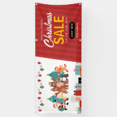 Red White Simple Christmas Sale Outdoor Banner (Vertikal)