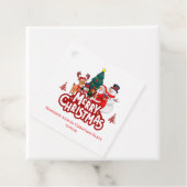 Red & White Simple Frohe Weihnachten Geschenkanhänger (Beispiel)