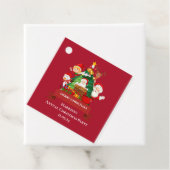 Red & White Simple Frohe Weihnachten Geschenkanhänger (Beispiel)