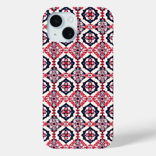 Red White Slavic Pattern Case-Mate iPhone Hülle (Rückseite)