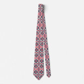 Red White Slavic Pattern Krawatte (Vorderseite)