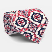 Red White Slavic Pattern Krawatte (Gerollt)
