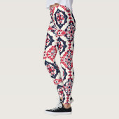 Red White Slavic Pattern Leggings (Links)