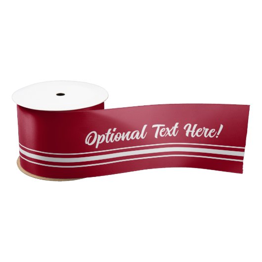 Red & White smart naulook mit Ihrem Text Satinband (Spule)