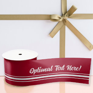 Red & White smart naulook mit Ihrem Text Satinband